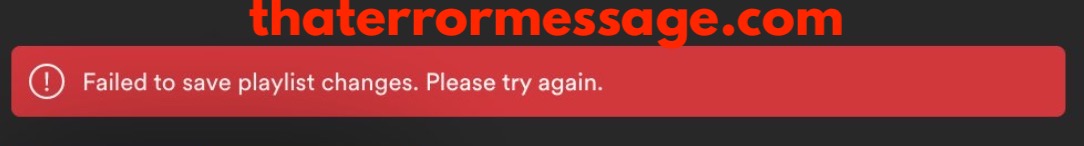 Failed To Save Playlist Changes Spotify