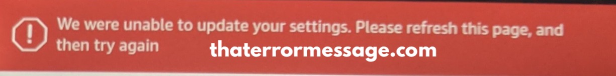 We Were Unable To Update Your Settings Prime Video