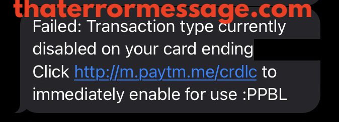 Failed Transaction Type Currently Disabled Ppbl Paytm