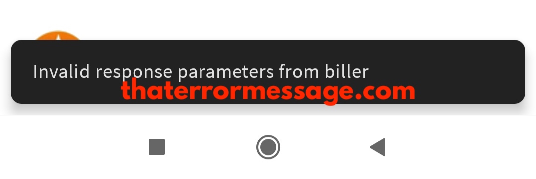 Invalid Respojse Paramters From Biller Freecharge