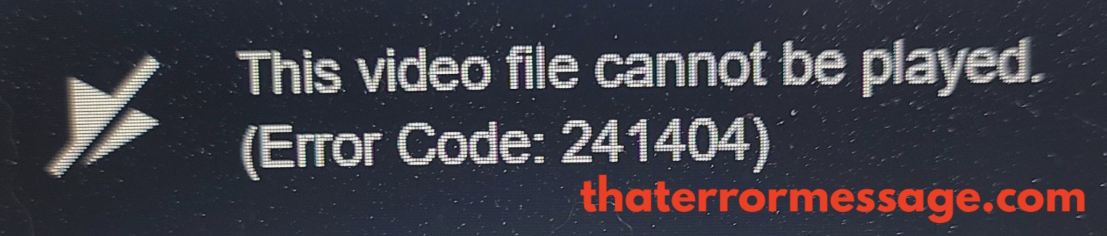 This Video File Cannot Be Played Tsn