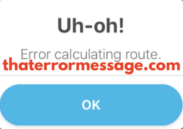 Error Calculating Route Waze