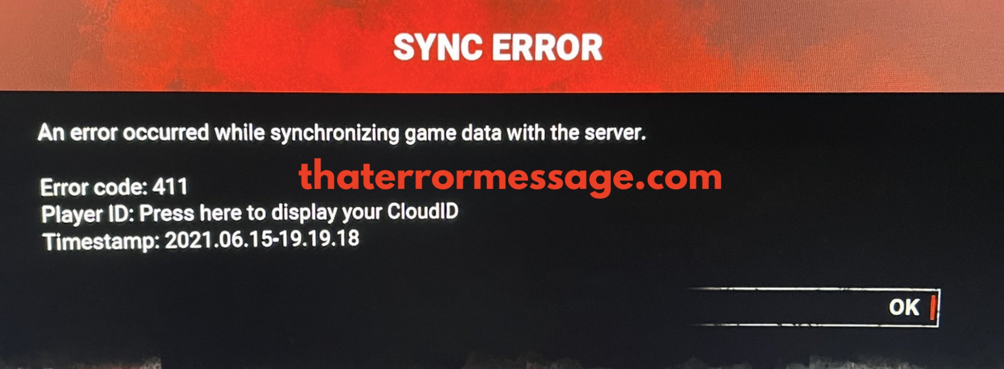 Error Occurred While Synchronizing Game Data 411 Dead By Daylight