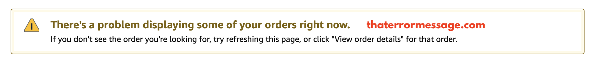 Amazon Theres A Problem With Some Of Your Orders Right Now