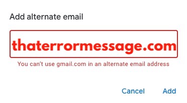 You Cant Use Gmail In An Alternate Email Address Google