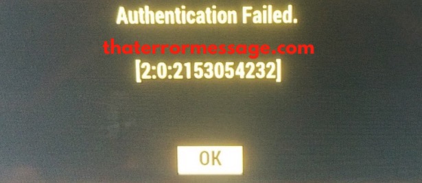 Authentication Failed Fallout