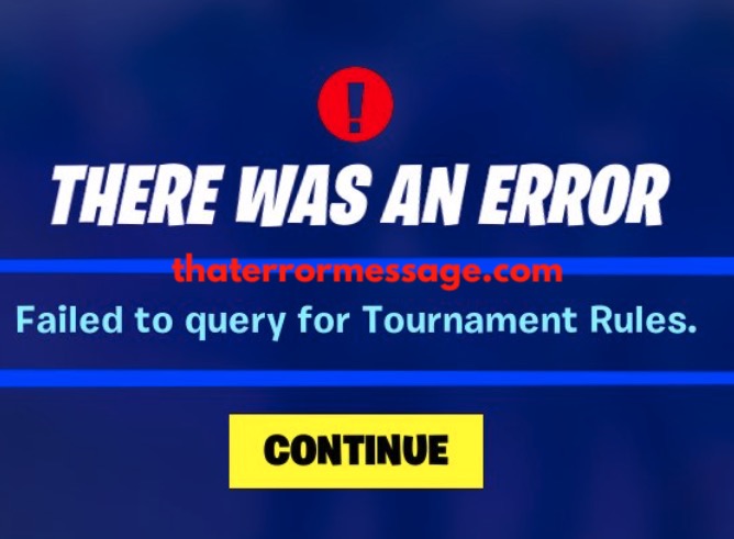 Failed To Query For Tournament Rules Fortnite