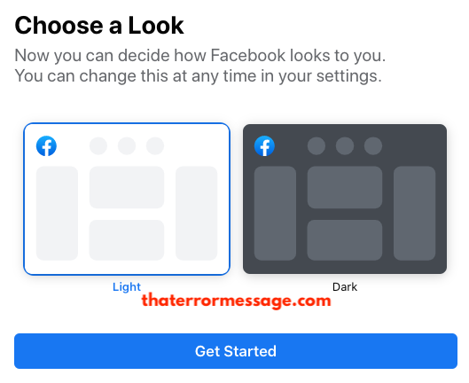 Facebook Light Dark Theme