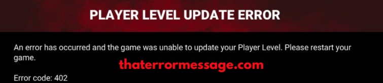 Player Level Update Error Dead By Daylight