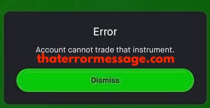 Account Cannot Trade That Instrument Robinhood