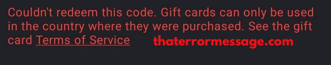 Couldnt Redeem This Code Google Play