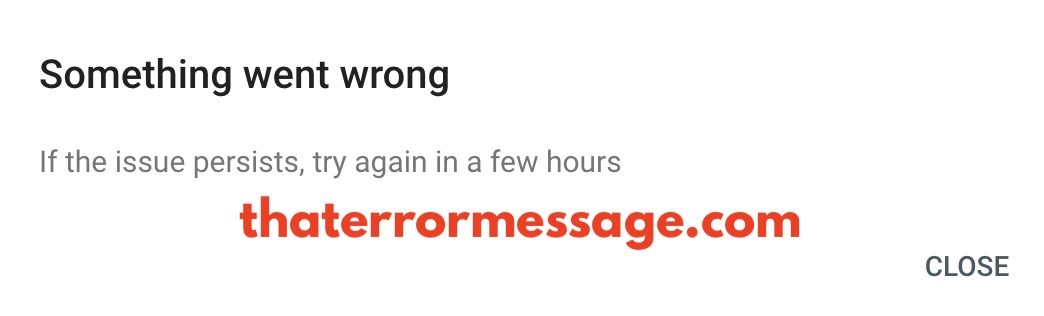 Something Went Wrong Google Search Console
