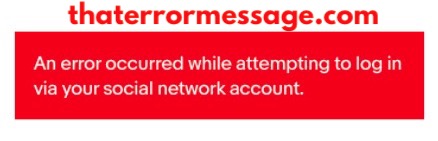 An Error Occurred While Attempting To Log In Via Your Social Network Account Ebay