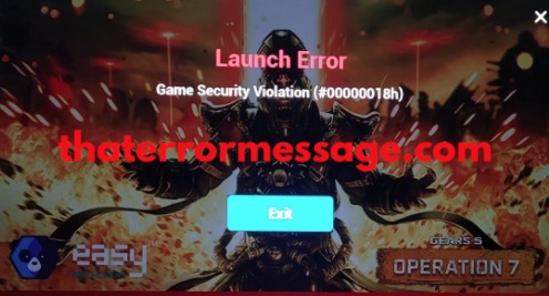 Game Security Violation Gears 5