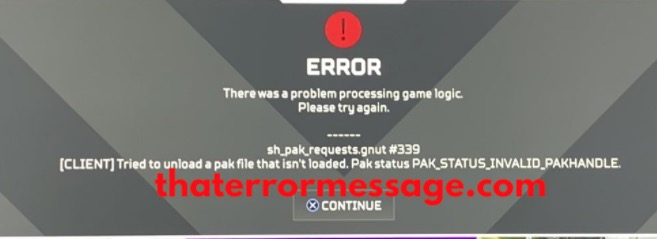 Tried To Unload A Pak File That Isnt Loaded Apex Legends