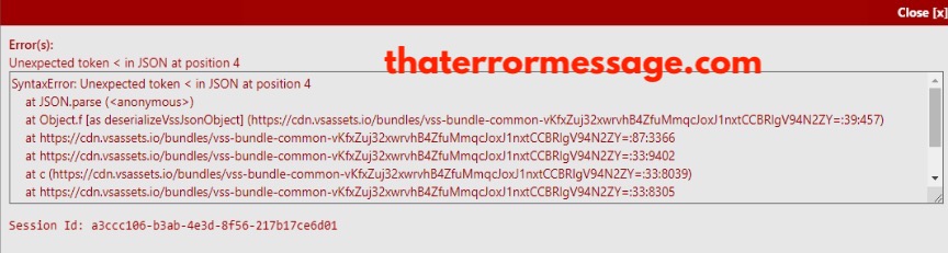 Unexpected Token In Json At Position 4