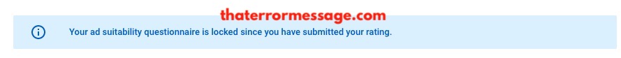 Your Ad Aduitability Questionnaire Is Locked Youtube