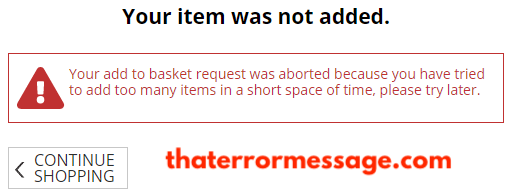 Your Item Was Not Added Game Co Uk