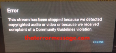Stream Has Been Stopped Because We Detected Copyrighted Audio Or Video Complaint Youtube 2