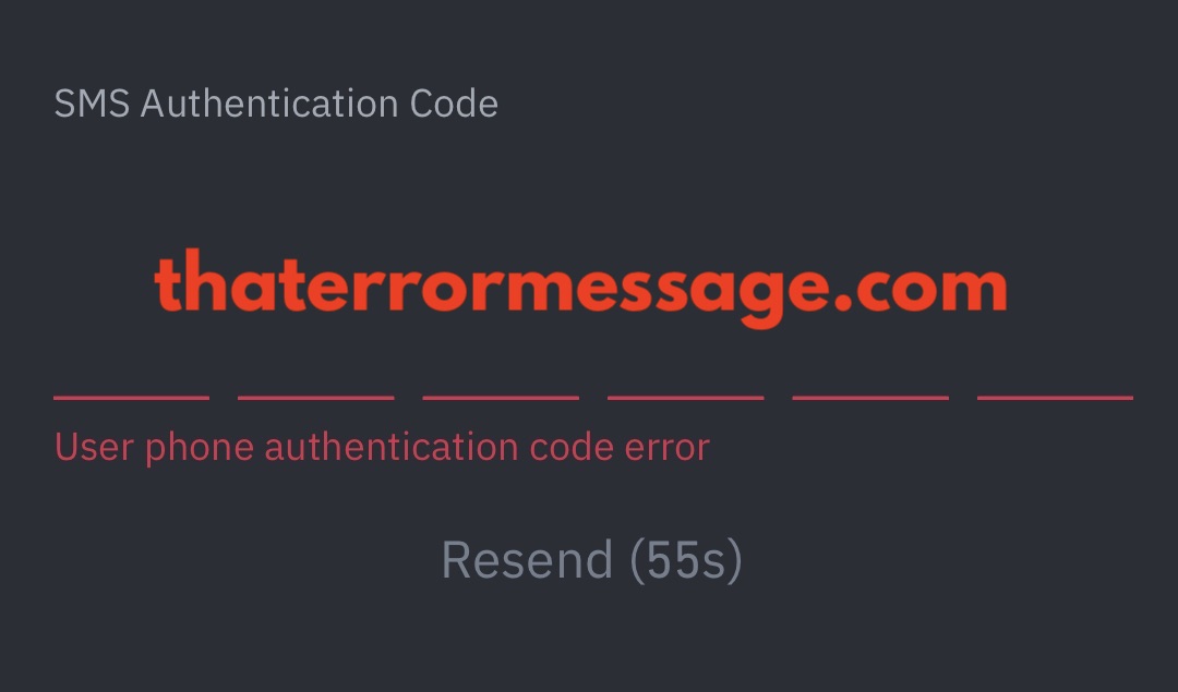 User Phone Authentication Code Error Binance