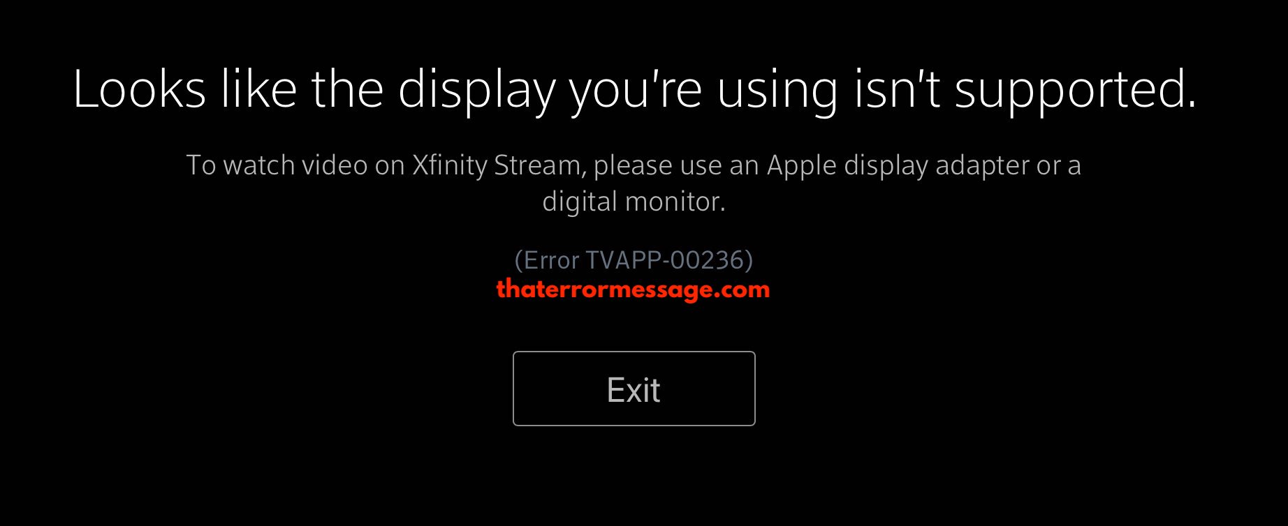 Error Tvapp 00236 Comcast Xfinity