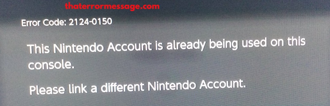 Nintendo Account Is Already Being Used 2124 0150 Nintendo Switch