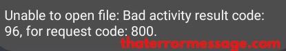 Unable To Open File Bad Activity Result Code Discord