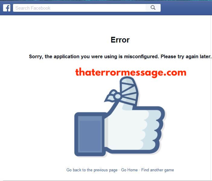 Sorry The Application Is Misconfigured Facebook