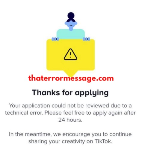 Tiktok Creator Fund Application Error