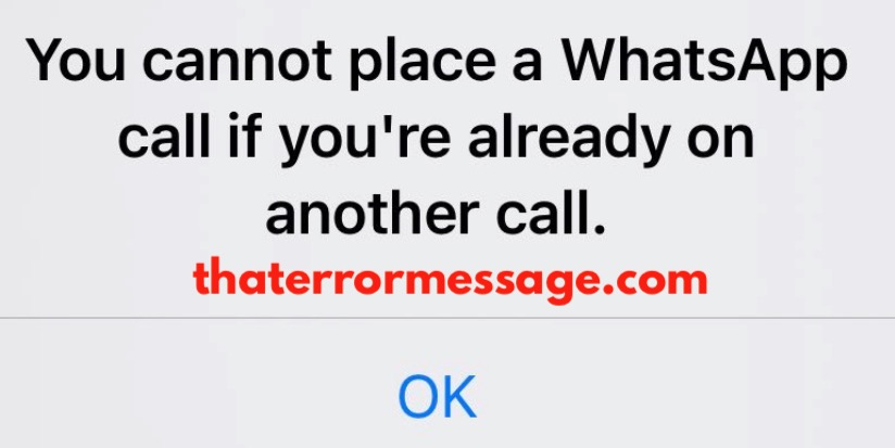 Cannot Place A Whatsapp Call Already On Another Call Whatsapp