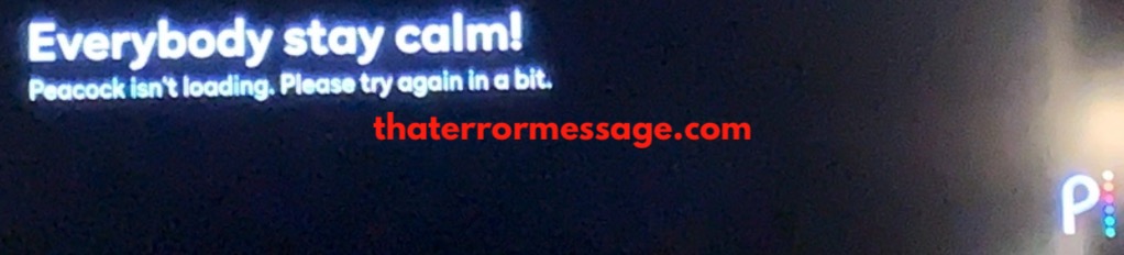 Peacock Isnt Loading