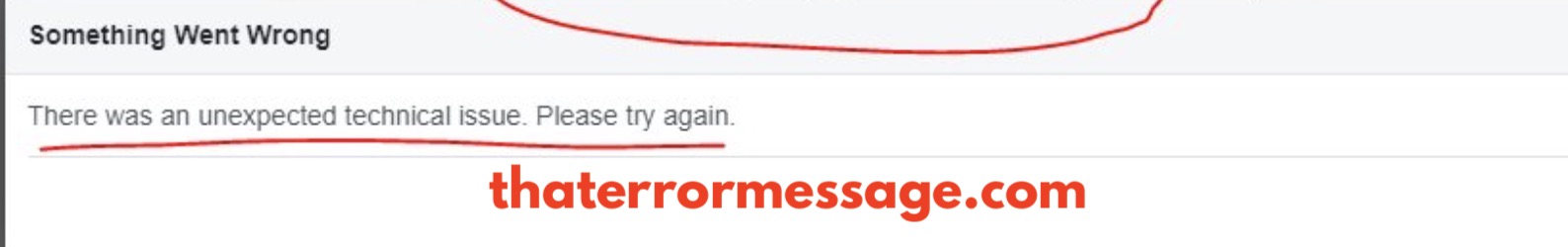 There Was An Unexpected Technical Issue Facebook