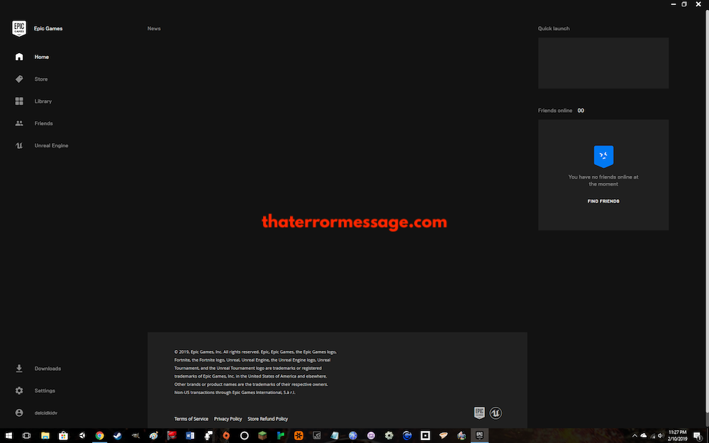 Epic Games Launcher Not Loading Error Messages
