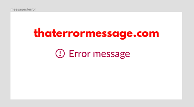 Error Message Figma