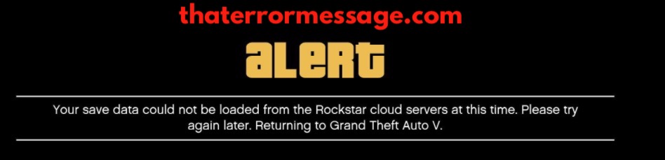 Your Save Data Could Not Be Loaded From Rockstar Cloud Servers At This Time
