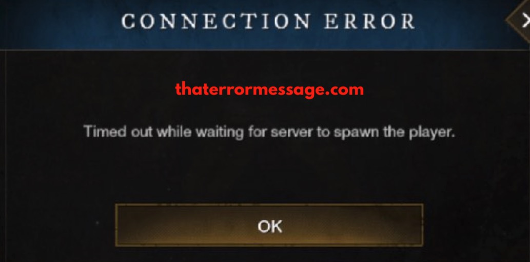 Timed Out While Waiting For Server To Spawn Connection Error New World