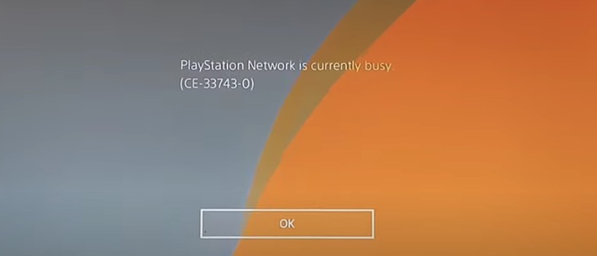 Ce 33743 0 Playstation Network Is Currently Busy