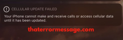 Iphone Cannot Make And Recieve Calls Or Access Cellular Data Until It Has Been Updated