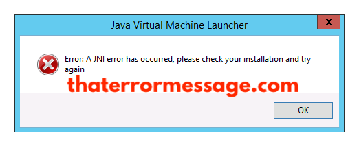 A Jni Error Has Occurred