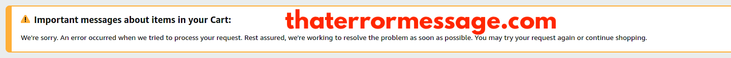 An Error Occurred When We Tried To Process Your Request Amazon