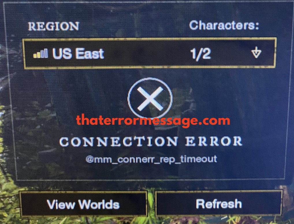 Connection Error Mm Connerr Rep Timeout New World