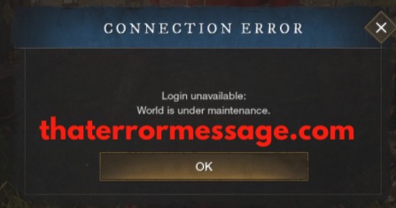 Login Unavailable New World