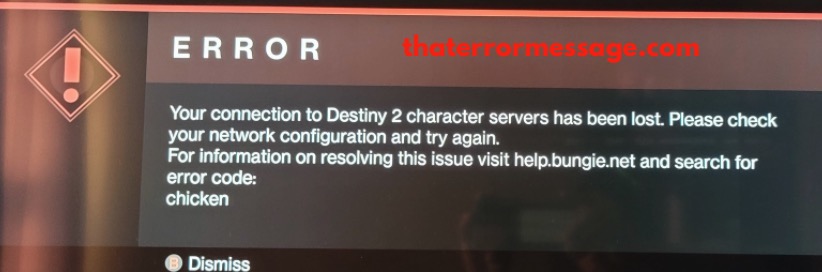 Your Connection To Destiny 2 Character Servers Has Been Lost