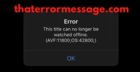 Title Can No Longer Be Watched Offline Afv 11800 Netflix