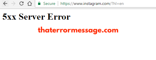 5xx Server Error Instagram