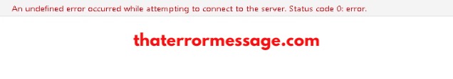 An Undefined Error Occurred Status Code 0 Azure Devops