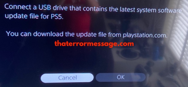 Connect Usb Drive That Contains The Latest System Software Update File For Ps5