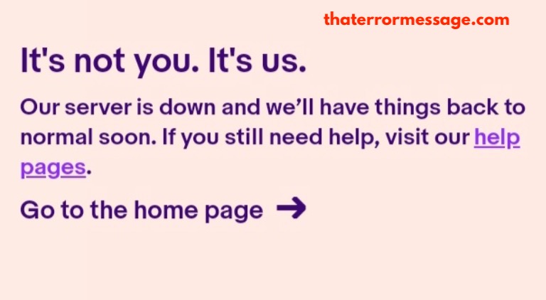 Our Server Is Down Ebay