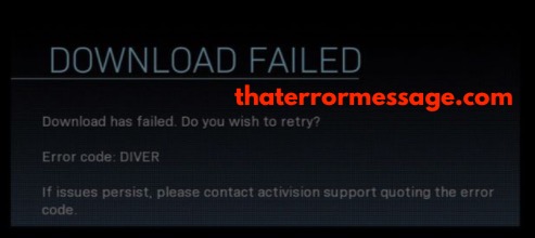 Download Failed Activision Diver Error Diver Warzone