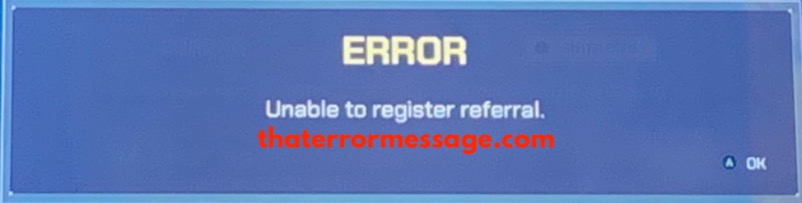 Error Unable To Register Referral Splitgate